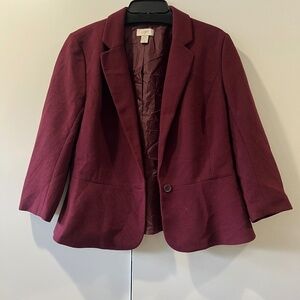 Lift Burgundy Blazer Size 12